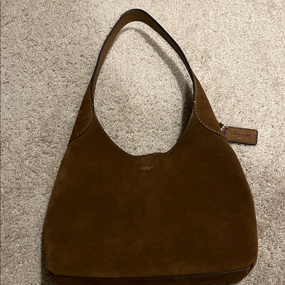 Coach Tan Suede Hobo Bag